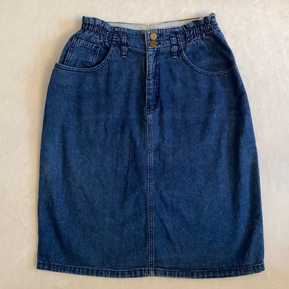 {VTG} Jack Mulqueen | Denim Jean Skirt - Picture 15 of 15